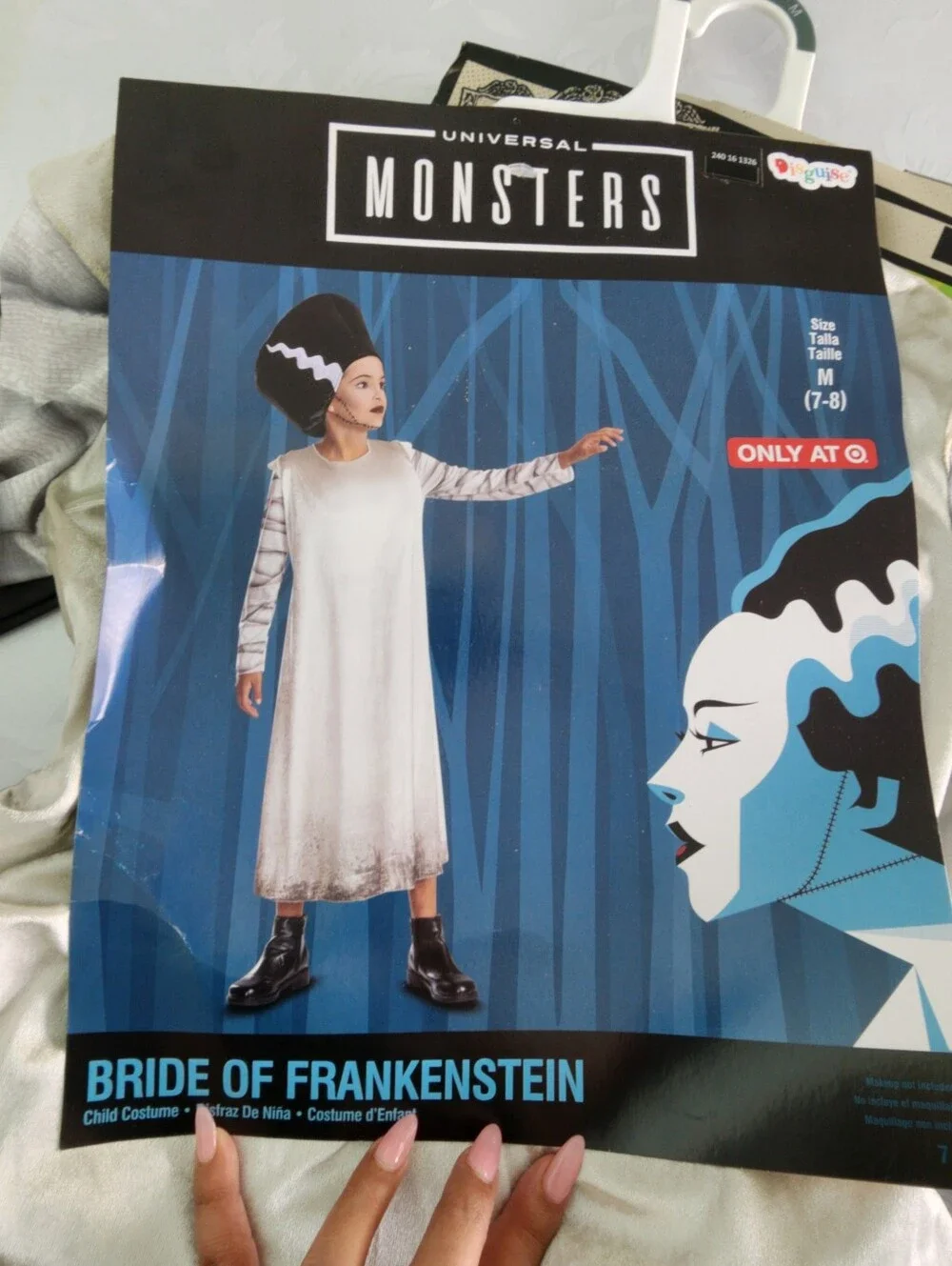 Disguise Bride of Frankenstein Costume Kids Size M 7-8 Target Exclusive NWT
